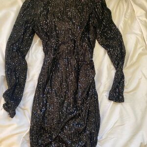 Elegant Black Sequin Dress